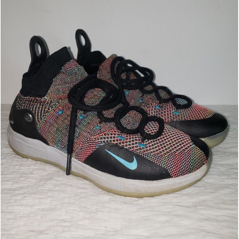 Nike Sz 5Y Women's 6.5 Zoom KD 11 Black Rainbow Kevin Durant Shoes A02604-001